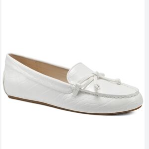 Charter Club White Textured Loafers